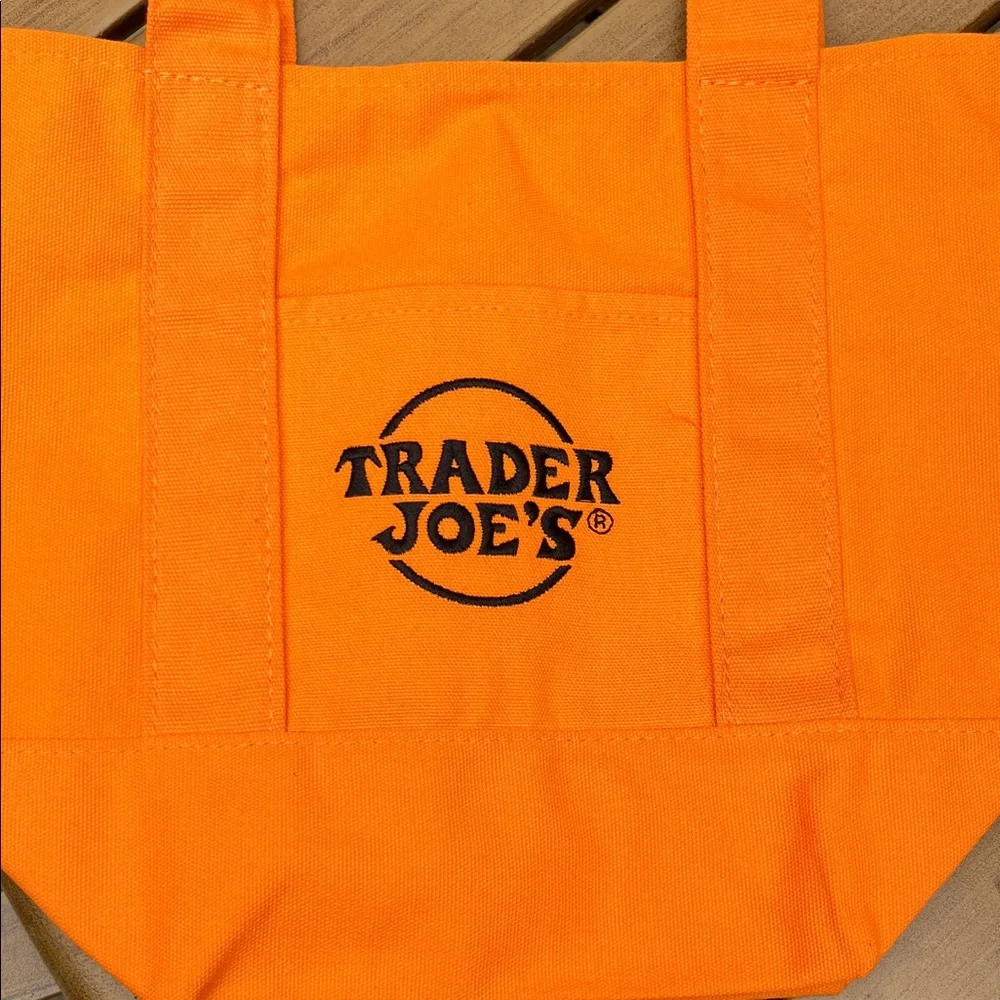 Trader Joe's Orange Tote Bag - Picture 2 of 2